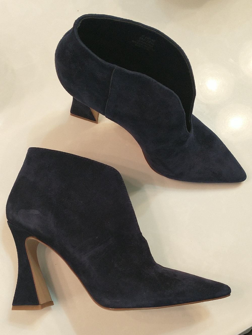 Vince Camuto Navy Suede Ankle Booties